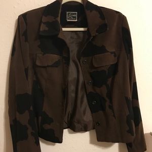 Vintage cow print coat